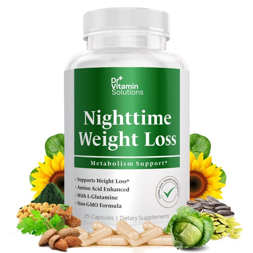 [BRSRABTYBUBQ4HI4] Nighttime Fat Burner for Women & Men - Belly Fat Burner, Sleep Support, Appetite Suppressant for Weight Loss - Stimulant Free Metabolism Booster Diet Pills, Non-GMO, Gluten Free, Made in USA, 35 Ct