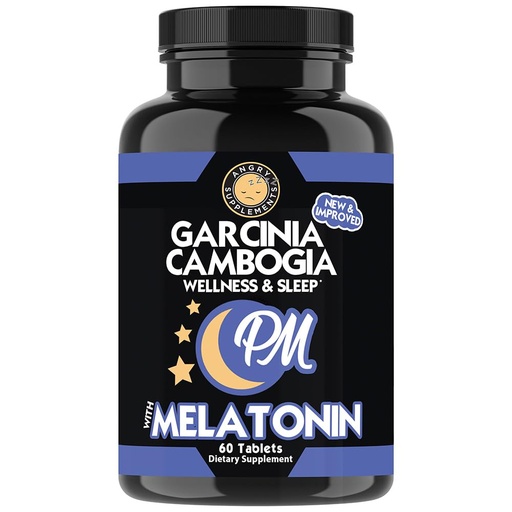 [BRSWGAQYCQMQAGQZ] Garcinia Cambogia PM Weight Loss Sleep, All Natural Supplement w/Valerian Root & Melatonin to Help Burn Fat Overnight, Night Time Appetite Suppressant, Vegetarian Formula (1-Bottle)