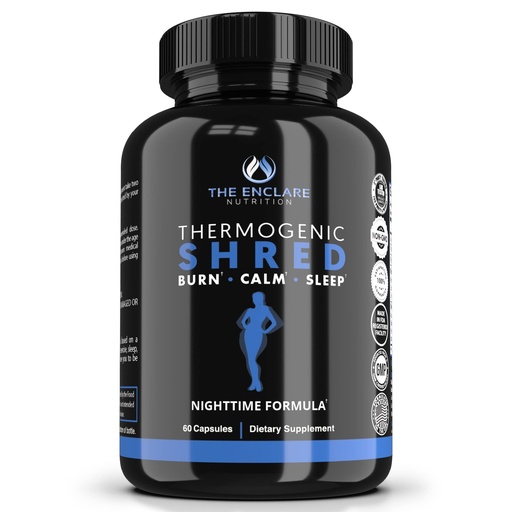 [BRSRMEAKOAIAYCTK] THE ENCLARE NUTRITION Thermogenic Shred Fat Burner Sleep Aid Diet Pills, Appetite Suppressant, Weight Loss, Metabolism Booster with CLA, Ashwagandha, Melatonin, L Theanine, L Carnitine, Niacin (1)