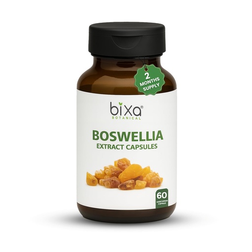 [BRSWGEIOAB4GEELL] bixa BOTANICAL Boswellia Serrata Extract Pure Premium Quality 65% Boswellic Acid | Ayurvedic Natural Herbal Supplement | (450 Mg 60 Veg Capsules)