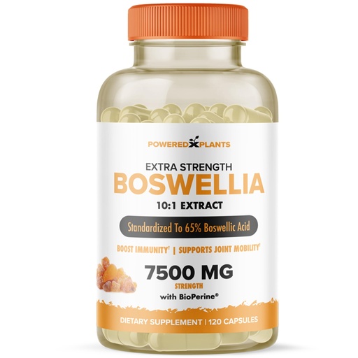 [BRSRAHD4B4ARGYDP] Boswellia Serrata Extract Joint Support Supplement by Powered by Plants – 65% High Potency Boswellic Acids with BioPerine – Supports Immunity, Mobility & Flexibility – 120 Vegan Capsules