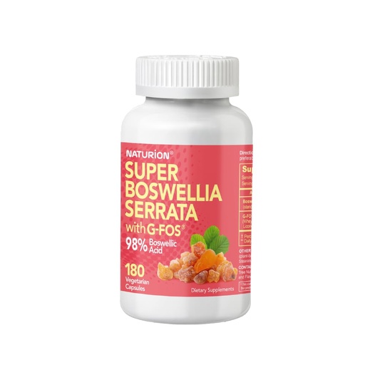 [BRSRAAQQOR6GKCDL] Super Boswellia Serrata with G-FOS - 98% Boswellic Acid - Supports Joint & Mobility Health - 180 Vegan Capsules, 180 Day Supply