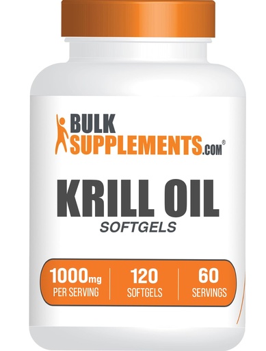 [BRSRM2YBC4MGY3LA] BulkSupplements.com Krill Oil 1000mg Softgels - Antarctic Krill Oil Supplement - Omega 3 Supplement, DHA Supplement - Gluten Free, 2 Softgels per Serving, 120 Count (Pack of 1)