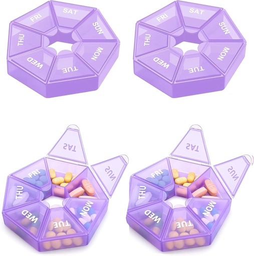 [BRSW2YYQCMGR62DD] Weekly Pill Organizer Large 7 Day Pill Box Organizer Daily Medicine Case for Vitamin Fish Oil Pills Supplements Arthritis Friendly