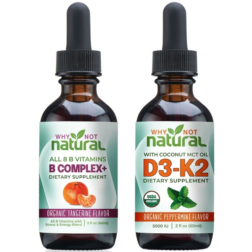 [BRSRMFAZOADWCCA3] Why Not Natural Vitamin B Complex and Organic Vitamin D3K2 Liquid Drops