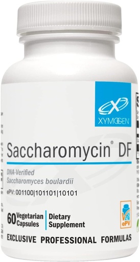 [BRSWIYIZCIDW2HDG] XYMOGEN Saccharomycin 10B - Stomach Acid-Resistant, DNA-Verified Saccharomyces boulardii - Dairy Free Yeast Probiotics for Gut Support & Immune Health - Formerly Saccharomycin DF (60 Capsules)
