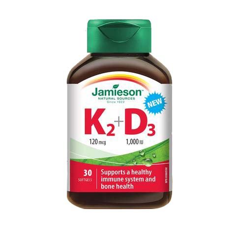 [BRSWGZD4AACQKCA7] Jamieson Vitamin K2 + D3, 120mcg/1000IU, 30 softgels