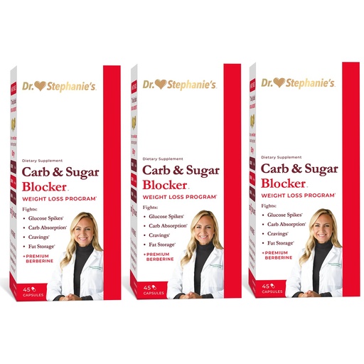 [BRSW2CAPAEBQYADF] Dr. Stephanie's Mealtime Carb & Sugar Blocker - Reduce Digested Carbs, Sugars, & Calories, Stimulant-Free (3 Pack)