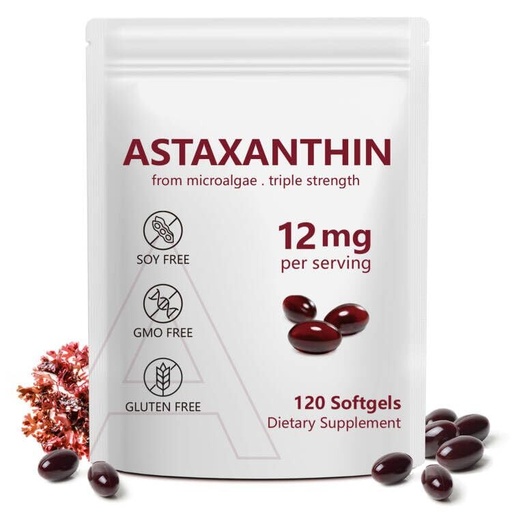 [BRSREA34AR4G2CAY] Astaxanthin 12mg, 120 Softgels, 4 Month Supply, Premium Astaxanthin Antioxidant Supplements with Antioxidant Activity, Supports Eye, Immune, Joint, Skin Health, Internal Circulation