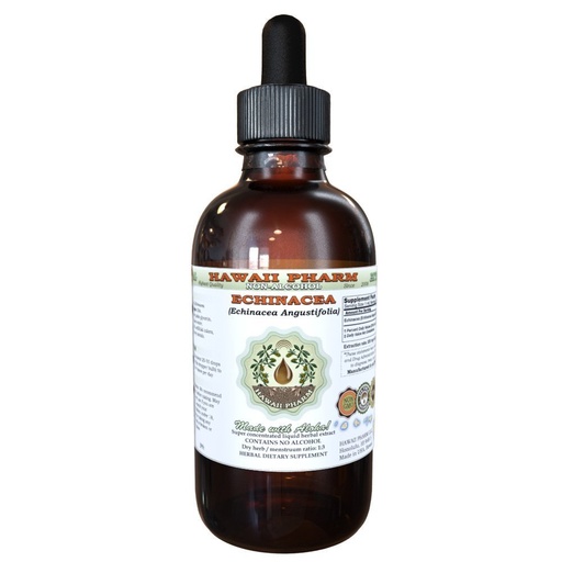 [BRSWKEYHOYOBM3I3] Hawaii Pharm Echinacea Alcohol-Free Liquid Extract, Echinacea (Echinacea Angustifolia) Dried Root Glycerite Natural Herbal Supplement 2 oz