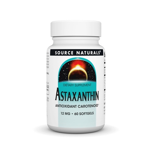 [BRSWKFY5OJYRW3LC] Source Naturals Astaxanthin, Antioxidant Carotenoid, 12mg - 60 Softgels