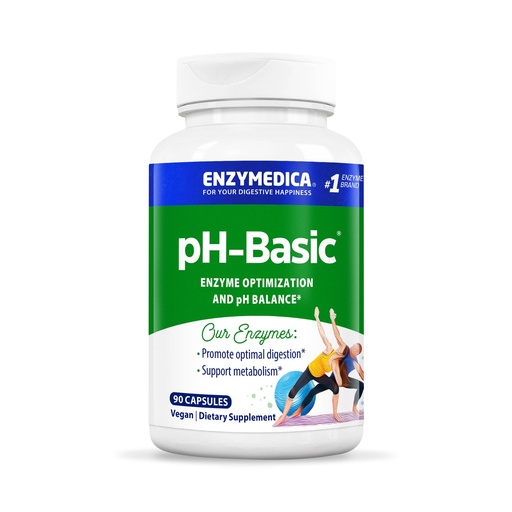 [BRSWI236BUBRWYLY] Enzymedica pH-Basic Supplement for Women & Men - Digestive Enzymes, Nutrients, & Herbs for pH Balance, Gut Health & Digestion Support, Vegan, Dairy Free, Gluten Free - 90 Caps