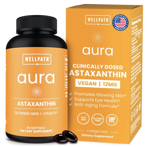 [BRSRACT2ARYGY2AU] WellPath Astaxanthin 12mg Softgets | Vegan Astaxanthin Supplements from Microalgae | Antioxidants for Skin Hydration, Elasticity and Eye Health | Non-GMO, Made in USA, 2 Month Supply