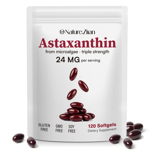 [BRSRGAA5DEIQMDTG] O NATURE . ZIRAN Astaxanthin Supplements 24mg, Antioxidants Supplement, Supports for Eye &Joint &Skin Health| 4 Month Supply| 120 Softgels