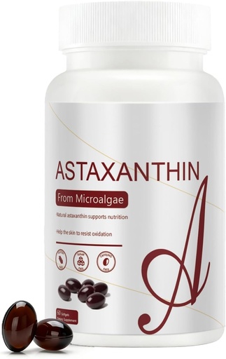 [BRSRG232B4FAKGQU] Astaxanthin 12mg | from Natural Microalgae | 60 Softgels (2-Month Supply) | Easy to Swallow, Non-GMO, Soy-Free