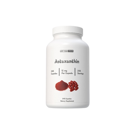 [BRSREEI7OACB6D37] Astaxanthin 12mg Each Capsule, Extra Strength - Astaxanthin Supplements, Antioxidant Source - Gluten Free, 240 Count, 120 Servings