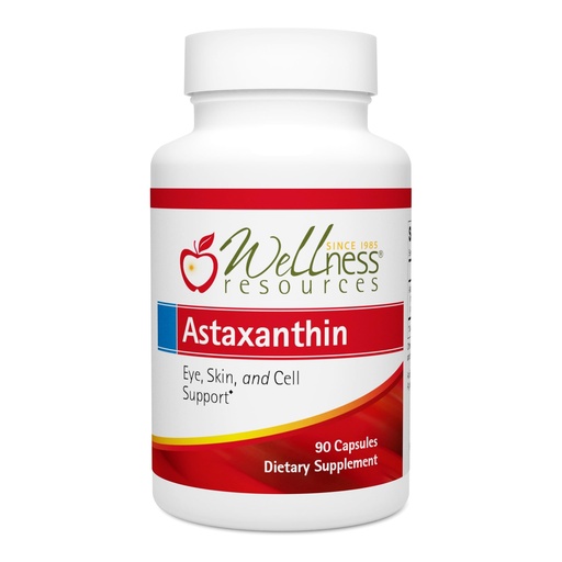 [BRSREEL2OB5AIH35] Wellness Resources Astaxanthin 6 mg | Wholefood Microalgae Haematococcus Pluvialis | High Potency Whole Algae Astapure | Astaxanthin Nutritional Supplement | 90 Capsules