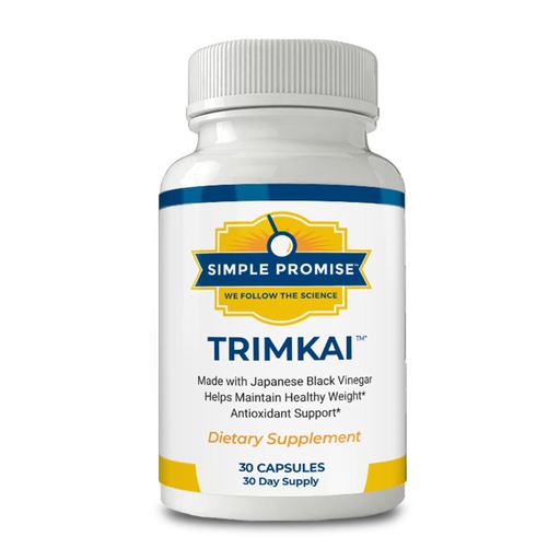 [BRSREAA3DF4AAFDV] Simple Promise TrimKai - Japanese Black Vinegar Capsules for Metabolism Support - with Astaxanthin 12mg, Seaweed & Black Pepper Extract - Plant-Based Formula - 30 Capsules