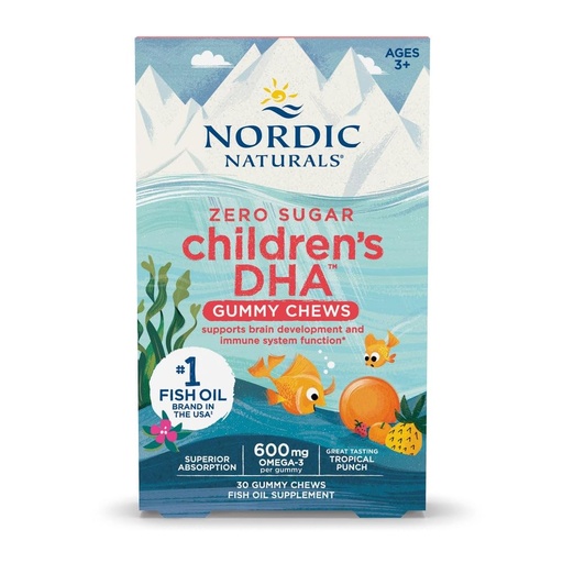 [BRSWGBIEDEOQY2YV] Nordic Naturals Children's DHA™ Gummy Chews, Zero Sugar, 30 Count