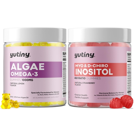 [BRSREHQDOYAQIDT2] Myo-Inositol & D-Chiro Inositol Vegan Omega 3 Gummies for Women