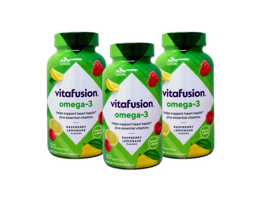 [BRSWGYI5CN4BMF3F] Vitafusion Omega-3 GTLvb Gummies - 120 Count (3 Pack)