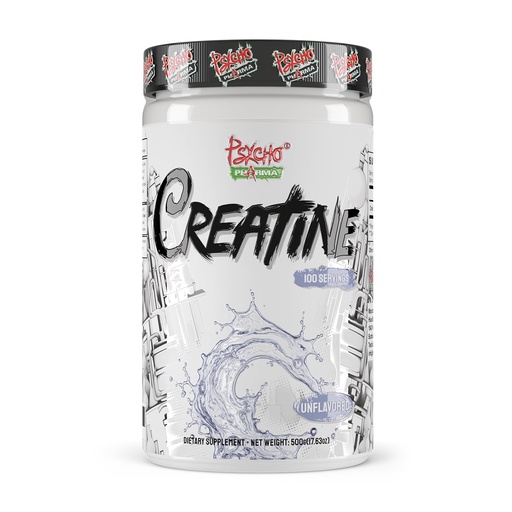 [BRSRMCQ3BB7WY3TP] Psycho Pharma Creatine - 5g of Premium Creatine Monohydrate per Serving, 100 Servings