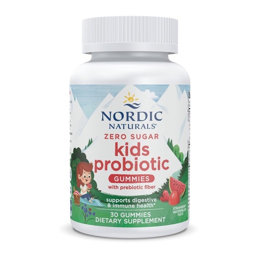 [BRSRAZY2A4CWG3A6] Nordic Naturals Zero Sugar Kids Probiotic Gummies - Strawberry Watermelon Flavor - 30 Gummies - Supports Digestive Wellness & Immune Health - Non-GMO - Third Party Tested - Vegan - 30 Servings
