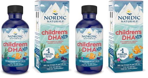 [BRSRGGQZCACBQC3H] Nordic Naturals Children’s DHA Xtra, Berry Punch - 2 oz for Kids - 880 mg Total Omega-3s with EPA & DHA - Cognitive & Immune Function, Learning, Social Development - Non-GMO - 48 Servings (Pack of 2)