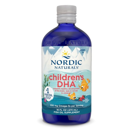 [BRSRGFI7AQHAA3D2] Nordic Naturals Children’s DHA, Strawberry - 16 oz for Kids - 530 mg Omega-3 with EPA & DHA - Brain Development & Function - Non-GMO - 192 Servings (Pack of 2)