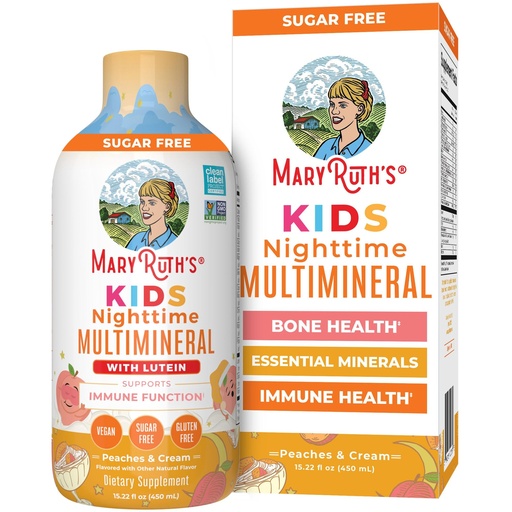 [BRSRAAYEOJ7WYCD7] Kids Liquid Nighttime Multimineral by MaryRuth's | Bone Health | Immune Function | Bedtime Supplement | Kids Vitamins | Magnesium | Vegan | Sugar Free | 30-180 Servings | 15.22 fl oz