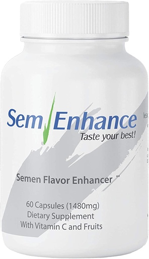 [BRSWIZYCBR6B233A] Semenhance - Make Your Semen Taste Fruity Men's Formula with Pineapple & Vitamin C - Fruit-Based Supplement for Men - 60 Capsules