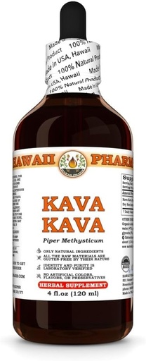 [BRSWI2QGCR4RAD3A] Kava Kava (Piper Methysticum) Liquid Extract Tincture 4 Oz (120ml)
