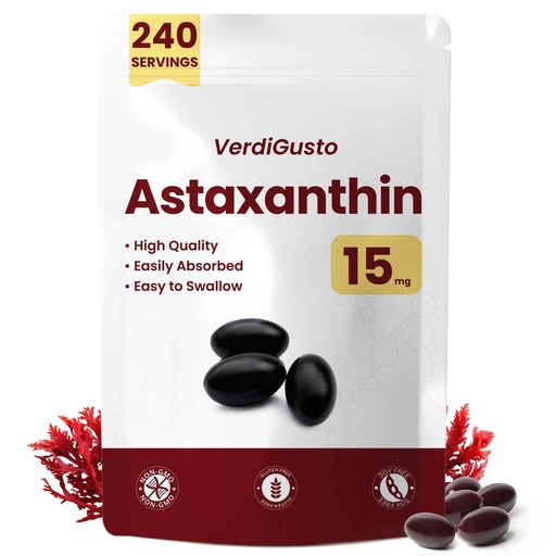 [BRSRGEL4OAGQMG3K] 15mg Astaxanthin | 240 Softgels | Astaxanthin Supplements | 8 Month Supply | Antioxidant Support, Eye & Skin Health | Internal Circulation | Non-GMO, Gluten-Free, No Soy