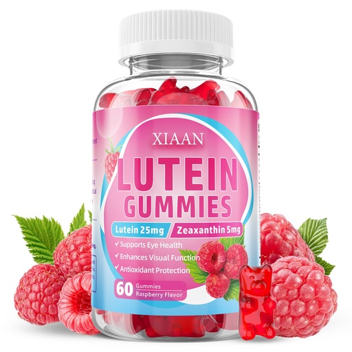 [BRSRGZIPBMJRMF3Z] Lutein and Zeaxanthin Supplements, Lutein Gummies with Zeaxanthin,Vitamins A, C, E, Bilberry, Astaxanthin for Vision Health & Eye Strain, Sugar-Free/Vegan, Raspberry Flavor 60 Count