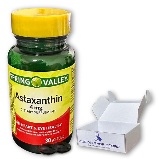[BRSRACY7CQPGEFDP] Astaxanthin 4 mg- 30 Softgels (Pack of 1), Boxed by Fusion Shop Store