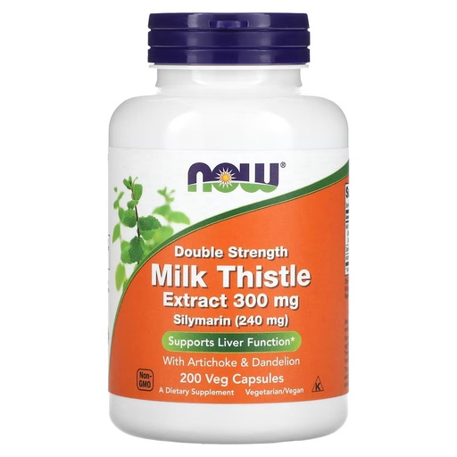 [BRSWIZTYCQAQKFD6] Now Food Milk Thistle Extract 300 mg Silymarin 240mg 200 capsules