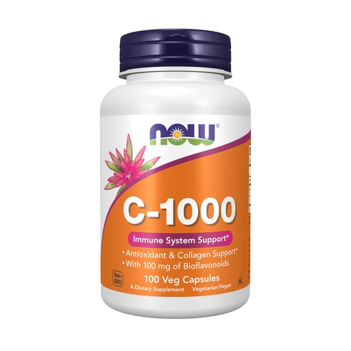 [BRSWIYYIBIIRODA3] NOW Foods Supplements, Vitamin C-1,000 with 100 mg of Bioflavonoids, Antioxidant protection*, 100 Veg Capsules
