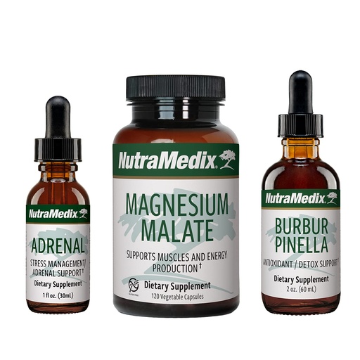 [BRSWYGABOZYWKETB] NutraMedix Energy Set - 3-Piece Kit Includes Extracts of Astragalus, Rhodiola, Ginseng & Schisandra, Burbur-Pinella Detox Drops & Magnesium Malate Capsules for General Wellness