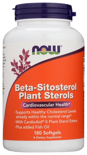[BRSWIEIDA4EGG3DC] NOW FOODS SPO Beta-Sitosterol Plant Sterols with Fish Oil, 180 Count