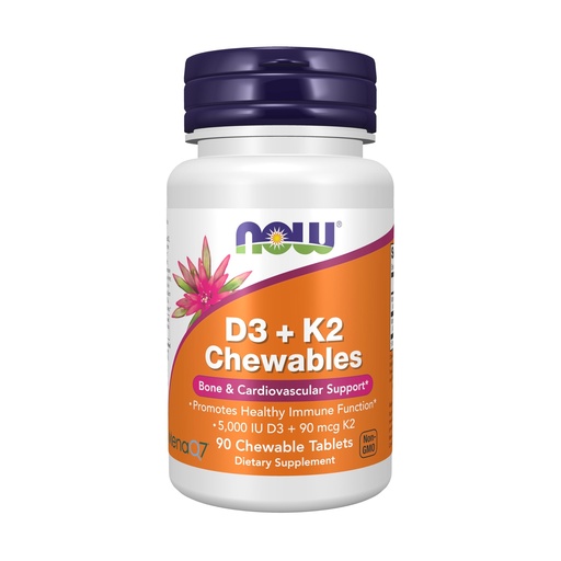 [BRSREFT4OEMGMELB] Now Foods, D3 K2 Chewables, 90 Chewables Tablets