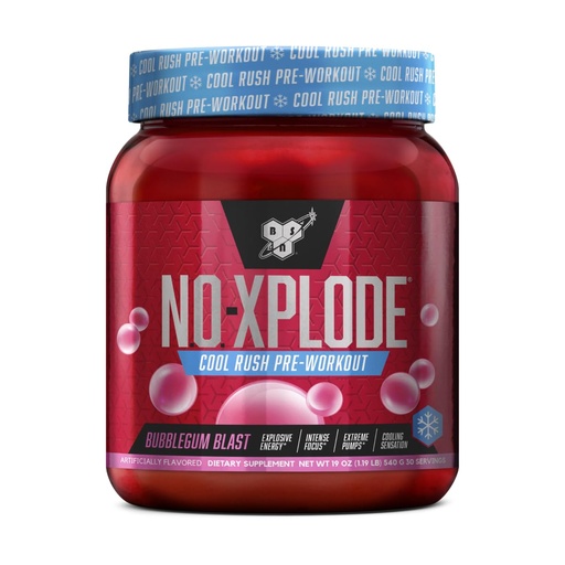 [BRSRAGABAUNA4F3D] BSN N.O.-XPLODE Cool Rush Pre Workout Powder, Preworkout Energy Supplement for Men and Women with Creatine and Beta-Alanine, Bubblegum Blast, 30 Servings, 1.2 Pound (Packaging May Vary)
