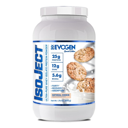 [BRSRAHD2DICWY2D2] Evogen Isoject - Whey Protein Isolate | Ultra-Pure Whey Protein Powder with Ignitor Enzymes, BCAAs, and EAAs | Enhanced Absorption & Recovery | Oatmeal Cookie | 25 Servings