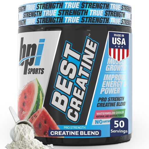 [BRSWKZQHO4GWEELA] BPI Sports Best Creatine - Creatine Monohydrate Powder for Men & Women, Himalayan Salt - Strength, Pump, Muscle Growth, Muscle Definition - No Bloat - Watermelon Cooler - 50 servings - 10.58 Ounce