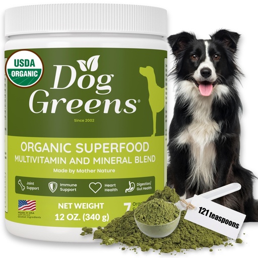 [BRSWIFYHCBYAYADU] Superfood Multivitamin Powder - Dog Vitamins and Supplements, Organic Kelp, Spirulina, Sea Moss for Homemade Food, Kibble and Raw Meals, Energy, Immune, Joint & Skin Support for All Ages