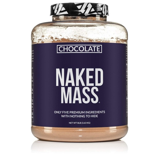 [BRSWYGDRAEBBOAYY] NAKED Chocolate Mass Gainer - All Natural Weight Gainer Protein Powder - 8lb Bulk, GMO Free, Gluten Free & Soy Free. No Artificial Ingredients - 1,360 Calories