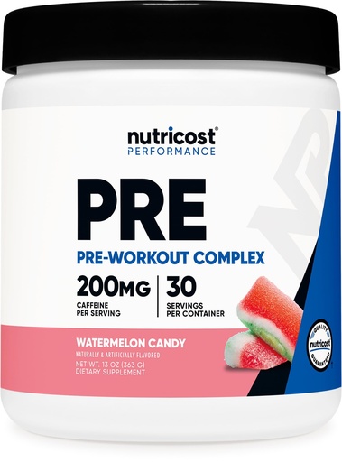 [BRSREBIEB4MWMDY4] Nutricost Pre-Workout Powder (Watermelon Candy) 30 Servings - GMO-Free, Gluten-Free, Vegetarian