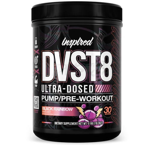 [BRSRGGT6O56WYCTG] Inspired DVST8 25 Preworkout Powder - Black Rainbow