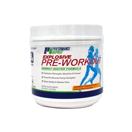 [BRSWECQNBVYQ2DL3] Performance Inspired Nutrition Pre-Workout Powder - All Natural - G-Free & Vegan Formula - Contains Citrulline - Nitrosigine - Green Tea - Arginine - Beta Alanine - Raspberry Lemonade - 23.84 Ounce