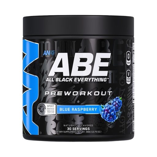 [BRSRMAIRBYHWE236] All Black Everything Pre-Workout Powder | Preworkout Energy Drink Mix | 350mg Caffeine | Beta Alanine & Citrulline | Energy Supplement for Men & Women | Blue Razz | 30 Servings