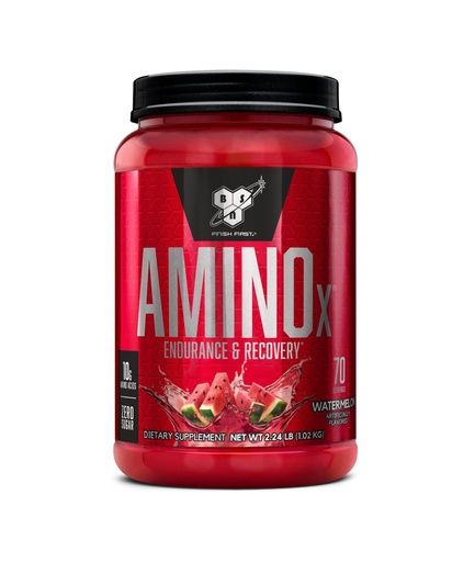 [BRSWIEY3DF5BUALU] BSN Amino X Muscle Recovery & Endurance Powder, BCAAs, 10 Grams of Amino Acids, Keto Friendly, Caffeine-Free, Support Endurance, Zero Sugar, Watermelon, 70 servings, 35.84 Ounce (Packaging May Vary)